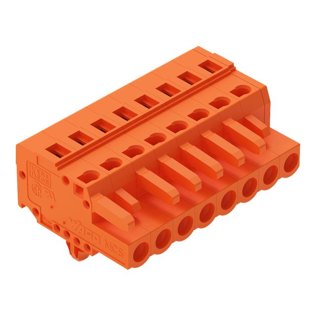 MCS-MIDI Classic gniazdo 8-bieg. pomarańczowe raster 5,08 mm /50szt./ WAGO