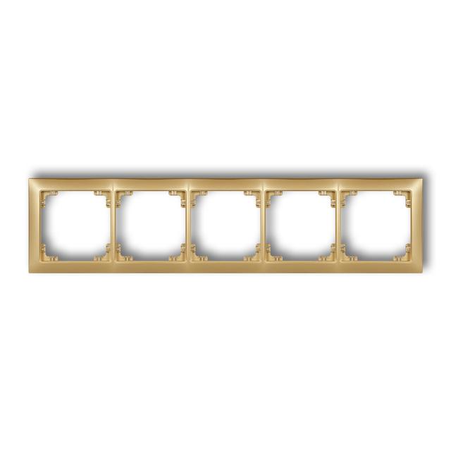 DECO Ramka pięciokrotna z tworzywa DECO Soft złoty 29DRSO-5 KARLIK