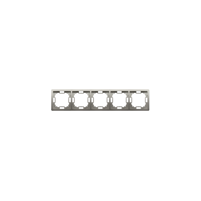 Simon Basic Standard Ramka 5-krotna – uniwersalna poziom i pion satynowy BMR5/29 KONTAKT