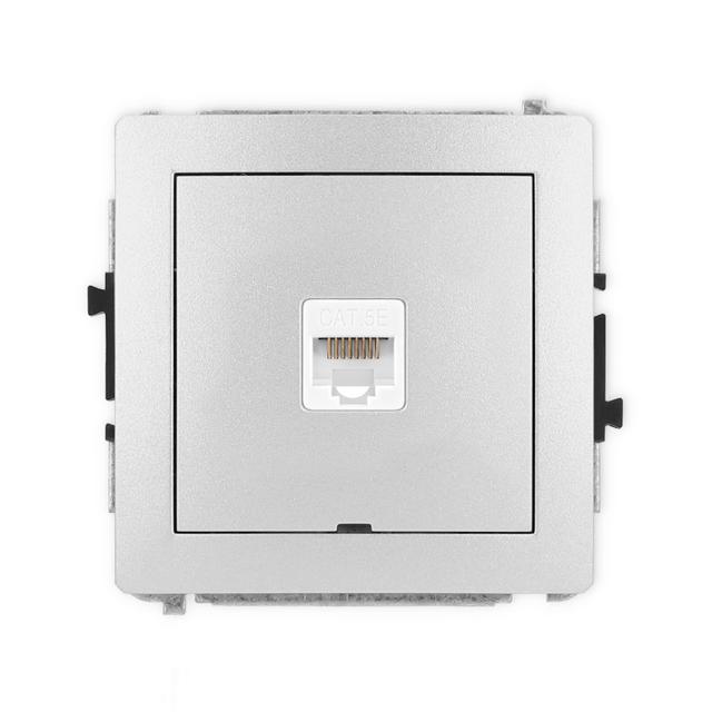 DECO Mechanizm gniazda komputerowego pojedynczego 1xRJ45, kat. 5e, 8-stykowy, bez pola opisowego sre
