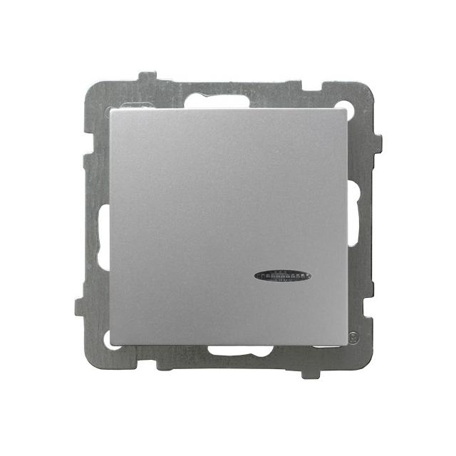 AS Łącznik kontrolny z podświetleniem niebieskim - kolor srebro