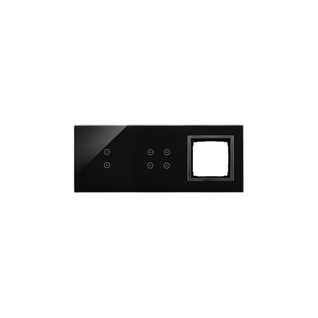 Simon 54 Touch Panel dotykowy S54 Touch 3 moduły 2 pola dotykowe pionowe + 4 pola dotykowe + 1 otwór na osprzęt S54 zastygła lawa DSTR3340/73 KONTAKT