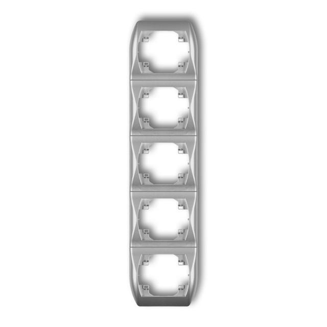 TREND Ramka pionowa pięciokrotna srebrny metalik