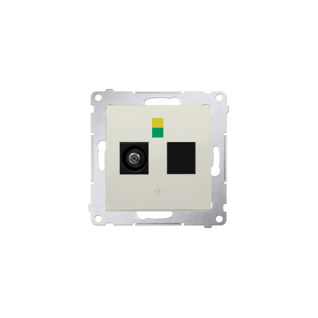 Simon 54 Gniazdo ekwipotencjalne pojedyncze kremowy