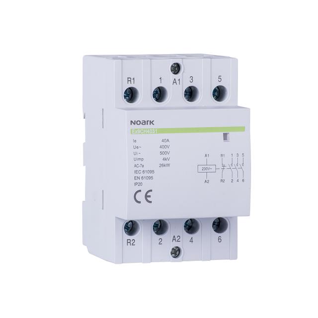 Ex9CH63 31 24V 50/60Hz Stycznik instalacyjny 63A 24V styki 3NO + 1NC 107027 NOARK