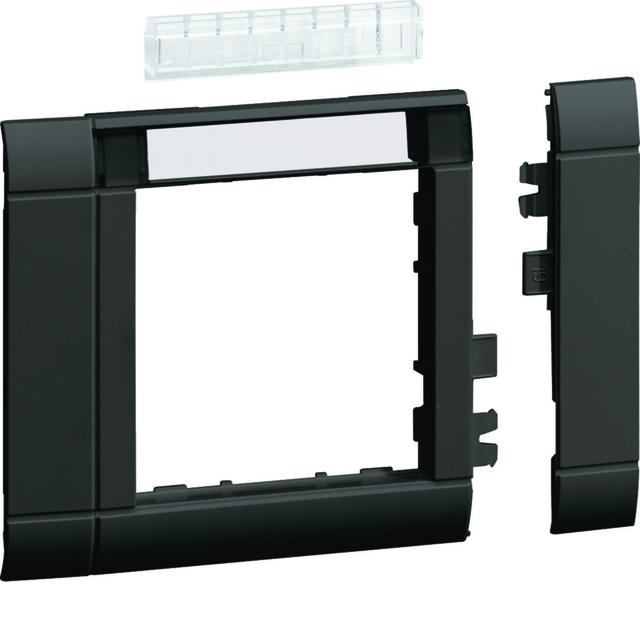 tehalit.WA Maskownica 80mm 1-kr 55x55mm pole opisowe PC-ABS bezhalogenowy czarny GR0802A9011 HAGER