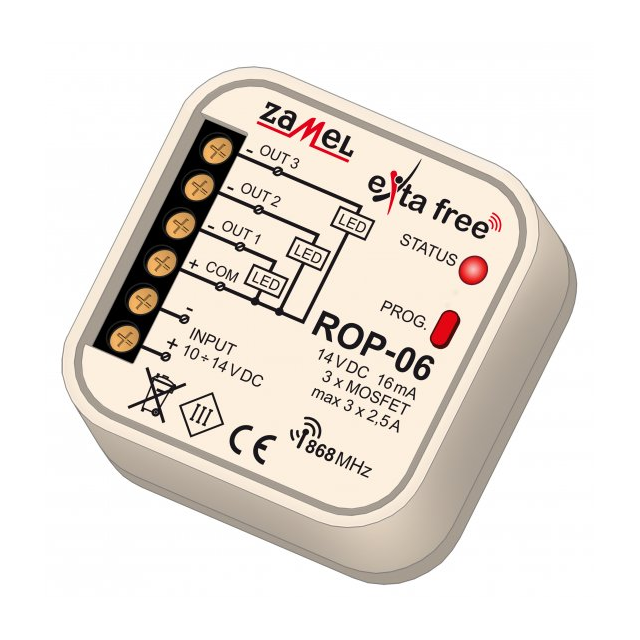 RADIOWY ODBIORNIK DOPUSZKOWY 3-KANAŁOWY TYP: ROP-06