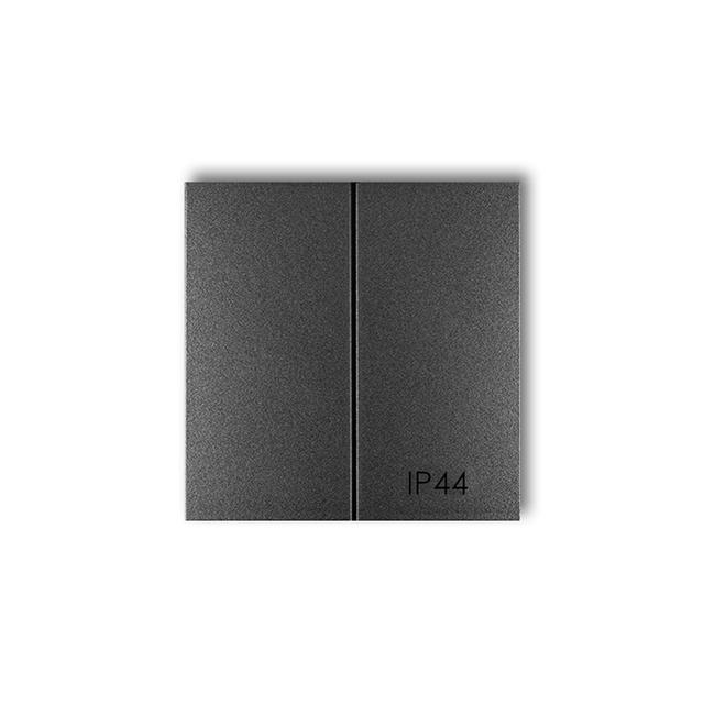 Klawisze podwójne do łączników IP44 ICON, MINI (komplet dwóch klawiszy), grafitowy 11MKLH-2 KARLIK