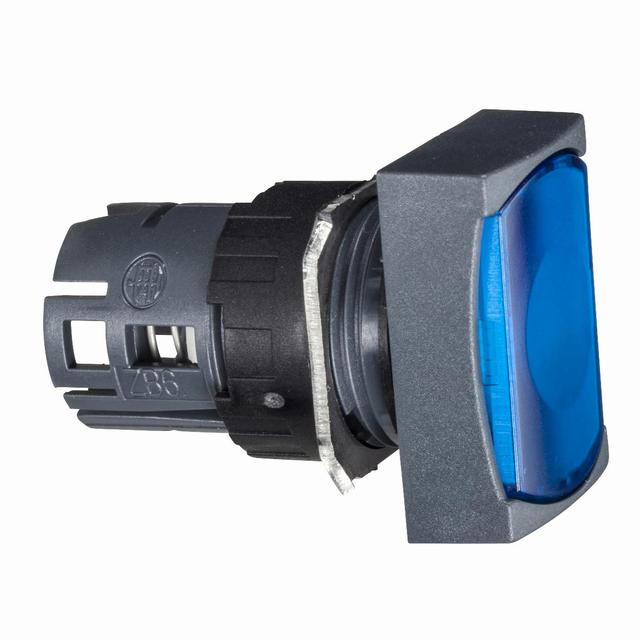 Harmony XB6 Przycisk płaski niebieski z samopowrotem LED plastikowy prostokątny ZB6DW6 Schneider