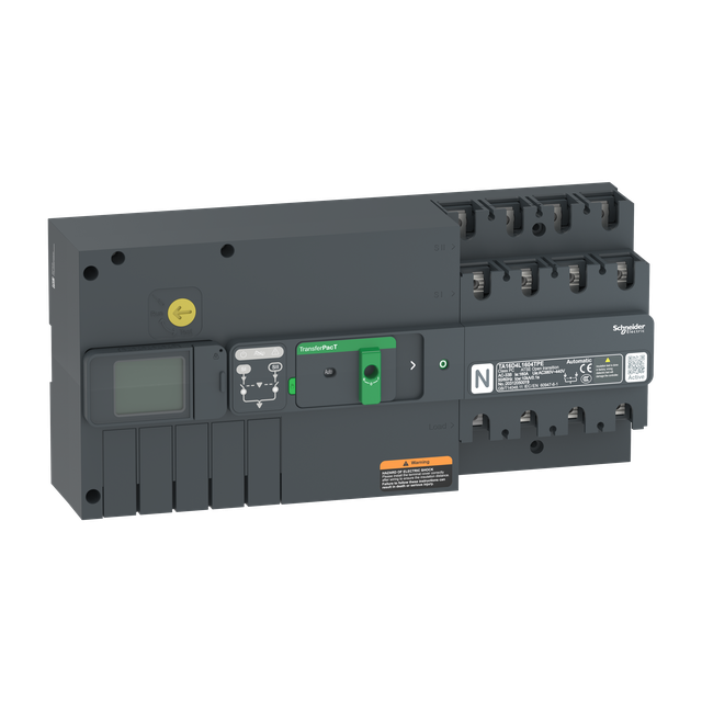 TransferPacT, przełączanie zasilania, opcja komunikacji, 100A, 400V, 4P, LCD, rozmiar 160A