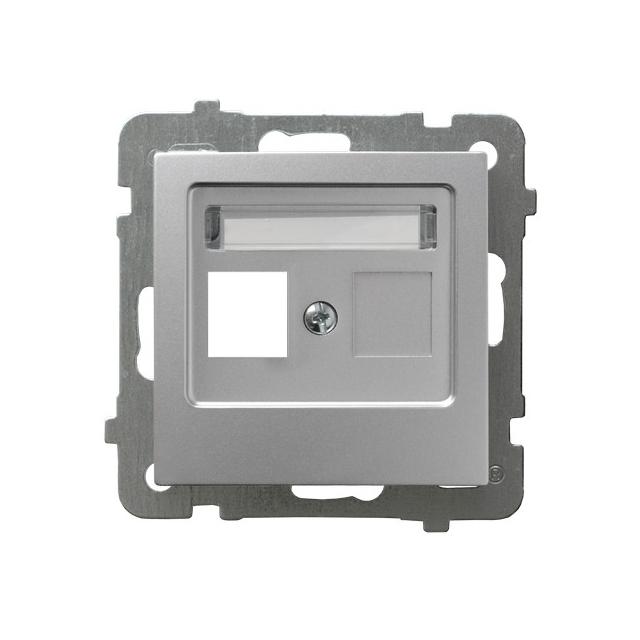 AS Obudowa gniazda pojedynczego typu Keystone prosta - kolor srebro