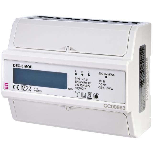 Wskaźnik zużycia energii 3-fazowy z modbus DEC-3MOD 004804054 ETI