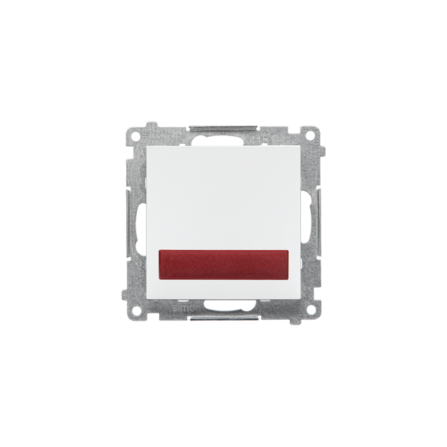 Simon 55 Sygnalizator świetlny LED – światło czerwone 230V Biały mat