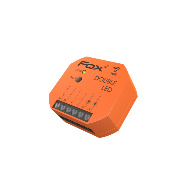 DOUBLE LED 2 kanałowy sterownik oświetlenia LED 12/24V Wi-Fi WI-LED2S2-P F&F