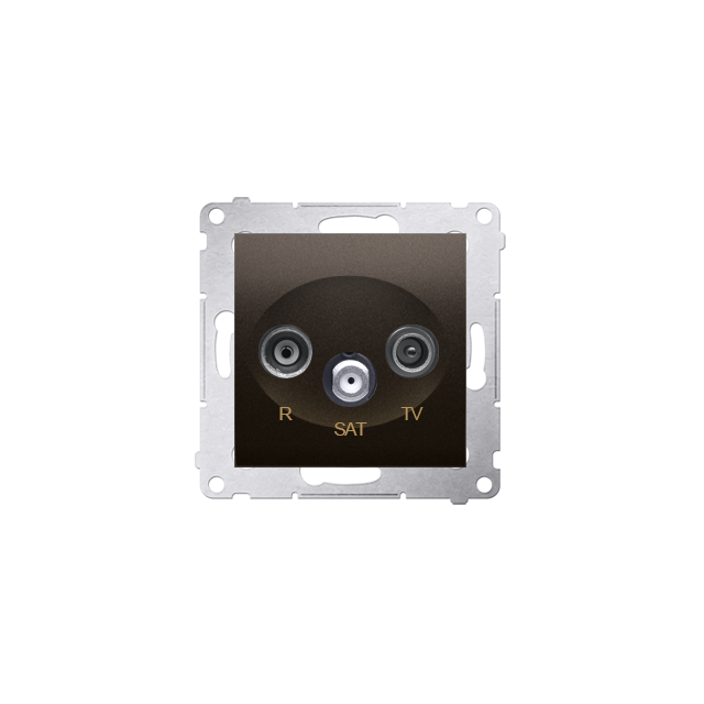 Simon 54 Gniazdo antenowe R-TV-SAT końcowe/zakończeniowe brąz mat
