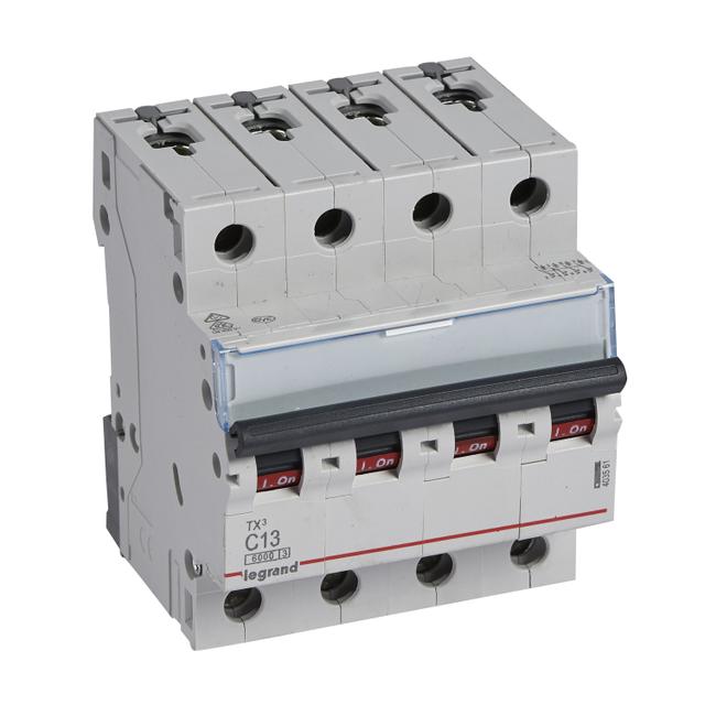 Wyłącznik Nadprądowy S 304 4P C13A 6kA TX3 403561 LEGRAND