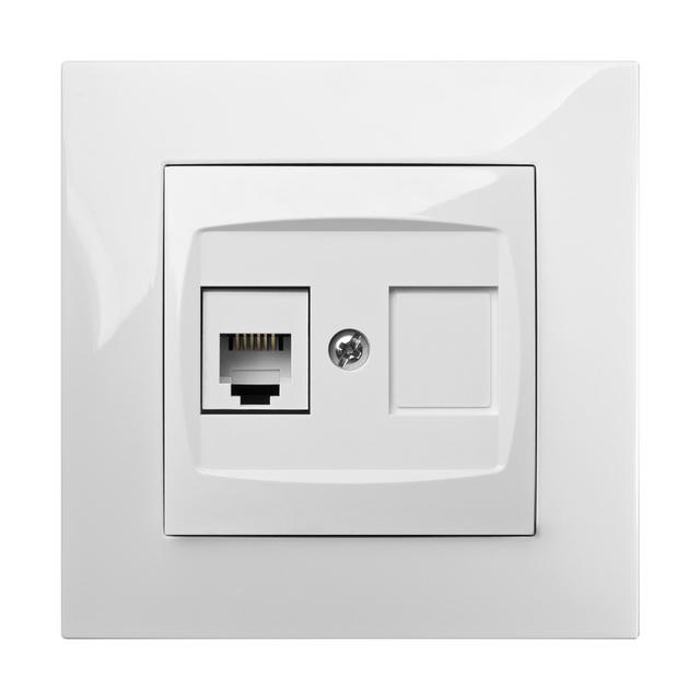 CARLA gniazdo RJ11 telefoniczne   białe