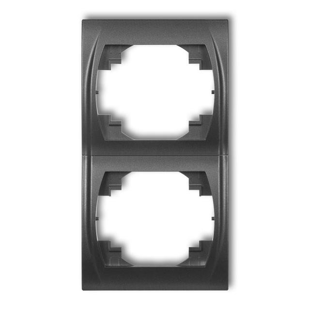 LOGO Ramka pionowa podwójna grafitowa