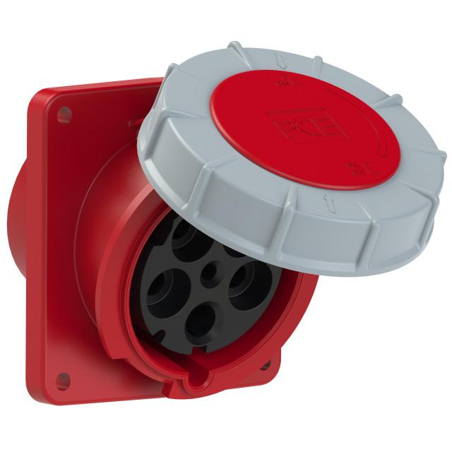 GNIAZDO TABLICOWE SKOŚNE POWER TWIST 125A 400V 3P+Z+N 120x130mm 445-6 PCE