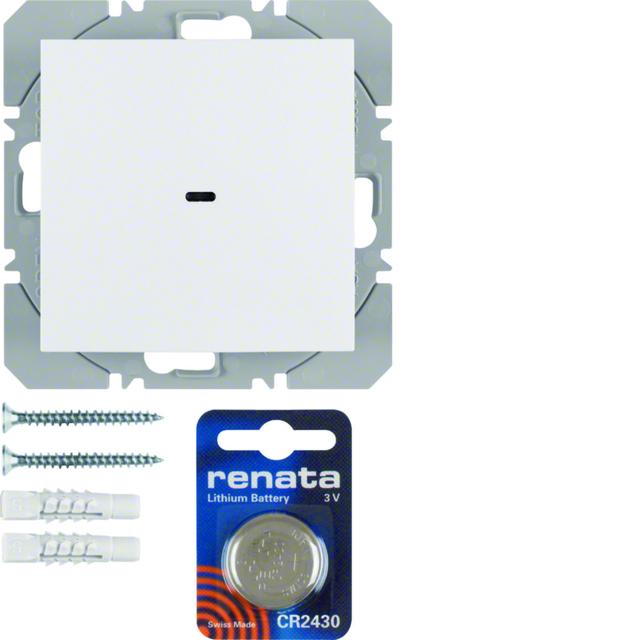 BERKER B.X/S.1 KNX RF quicklink Przycisk pojedynczy płaski biały 85655289 HAGER