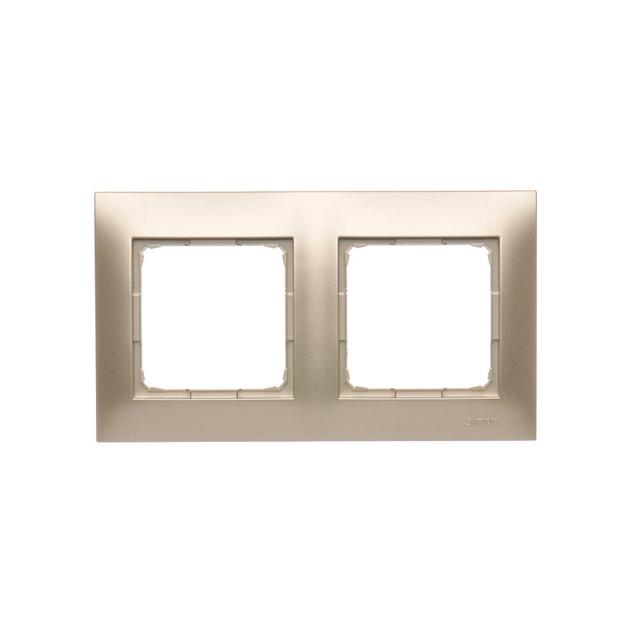 Simon 54 Premium Ramka 2-krotna PREMIUM IP20 / IP44 złoty mat DR2/44 KONTAKT