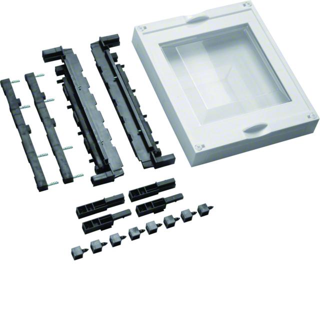 univers N Blok dla szyn zbiorczych poziomych 60mm 1xNH00 z przez. szybą 300x250mm UE21E4 HAGER