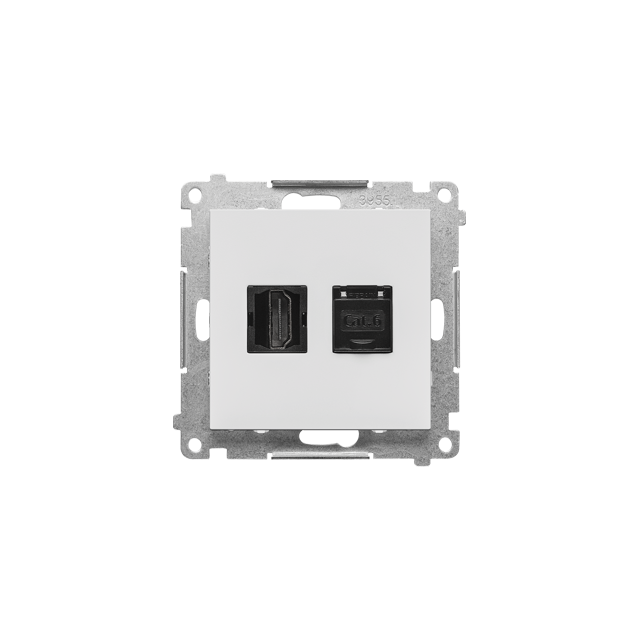 Simon 55 Gniazdo HDMI+RJ45 kat.6 Jasnoszary mat