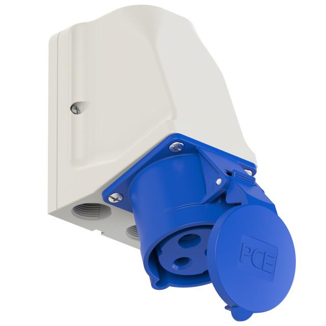 GNIAZDO KOMBI Z ROZŁĄCZNIKIEM 0-1  Wej: M25, wył. 32A Wyj: 32/3 230V  IP44