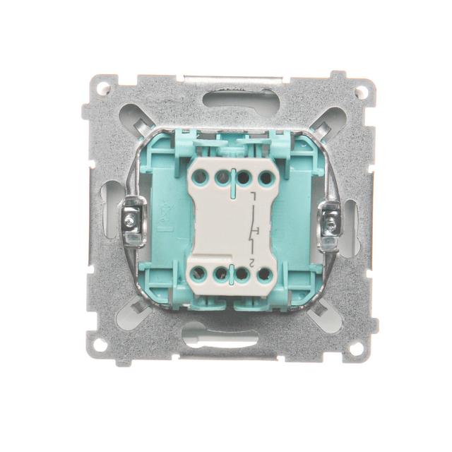 Simon Basic Przycisk pojedynczy rozwierny bez piktogramu 10A z. śrub. biały