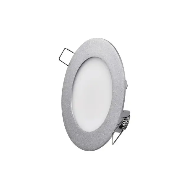 Panel LED wpuszczany okrągły 6W IP20 neutralna biel, srebrny