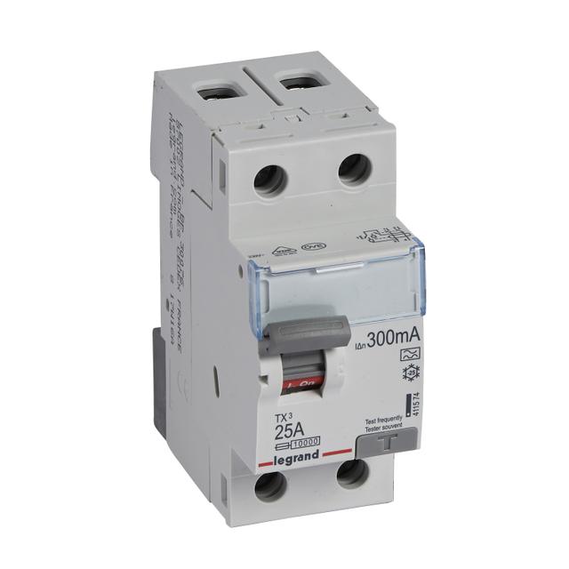 Wyłącznik Różnicowoprądowy P 302 2P 25A 300Ma Typa TX3 411574 LEGRAND