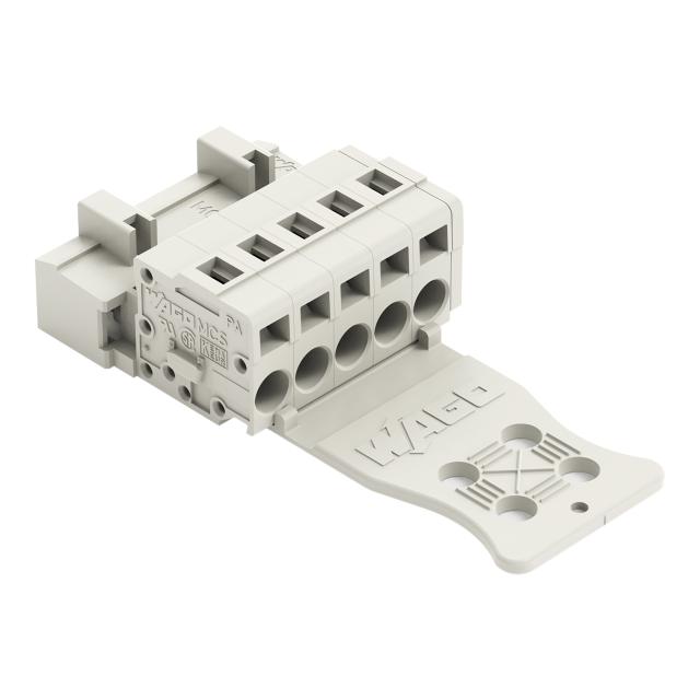Wtyk 1-przewodowy CAGE CLAMP pełna ochrona przed błędnym wetknięciem jasnoszary /50szt./ 721-605/033-000 WAGO