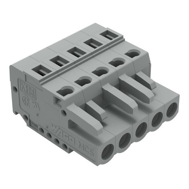 Gniazdo MCS‑MIDI Classic 5‑biegunowe szare raster 5mm 231‑105/102‑000 /100szt./ WAGO
