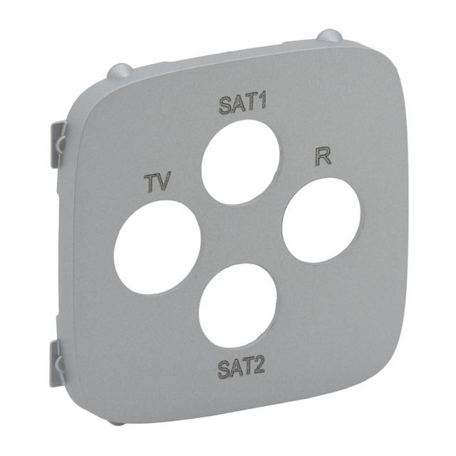 VALENA ALLURE - PLAKIETKA GNIAZDA TV-RD-SAT-SAT ALUMINIUM, Legrand