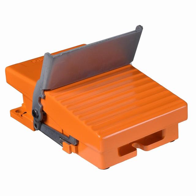 Harmony XPE Łącznik nożny pojedynczy bez osłony pomarańczowy 1 NC+1 NO metalowy XPER810