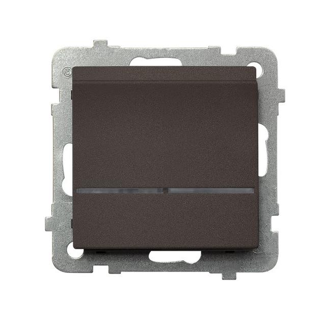 SONATA Łącznik hotelowy z podświetleniem pomarańczowym - kolor czekoladowy metalik