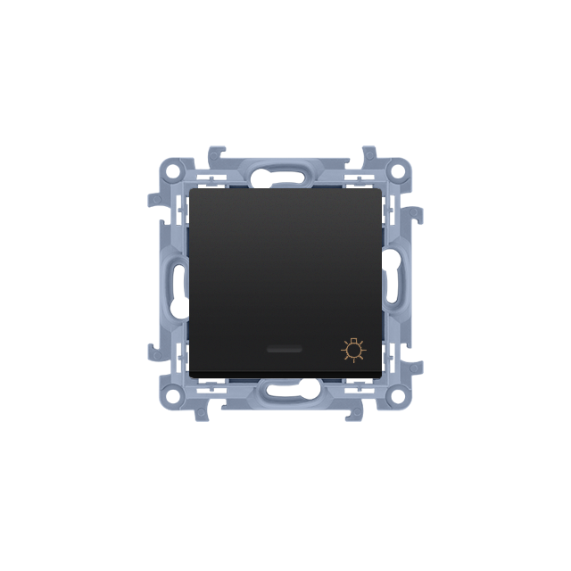 Simon 10 Przycisk światło z podświetleniem LED 10A z. śrub. czarny