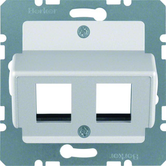 BERKER Płytka centralna do gniazda modularnego AMP aluminium mat lakierowana 14631404 HAGER