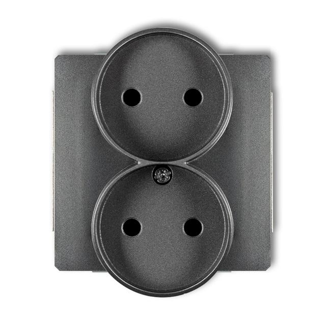 DECO Mechanizm gniazda podwójnego do ramki DECO Soft bez uziemienia 2x2P (przesłony torów prądowych)
