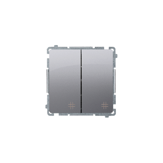 Simon Basic Łącznik krzyżowy podwójny 10A 250V szybkozłączka stal inox BMW7/2.01/21 KONTAKT