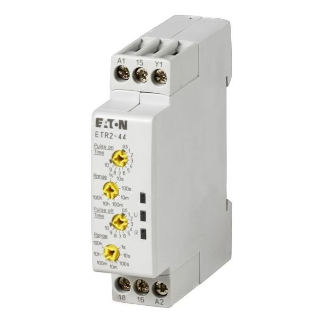 ETR2-44 Przekaźnik czasowy 1P 3A 0,05sek-100h 24-240V AC/DC migotanie 2 czasy ,(ZAŁ-/WYŁ-czas zmienn