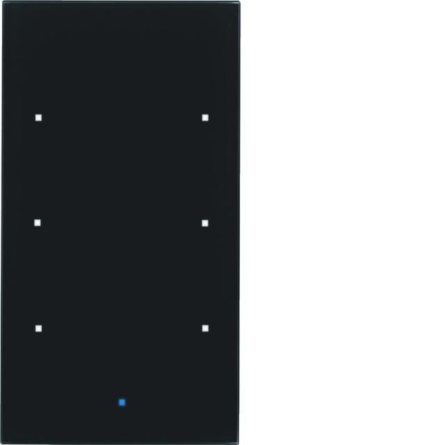 BERKER KNX TS Sensor dotykowy 3-krotny szkło czarne 75143835 HAGER