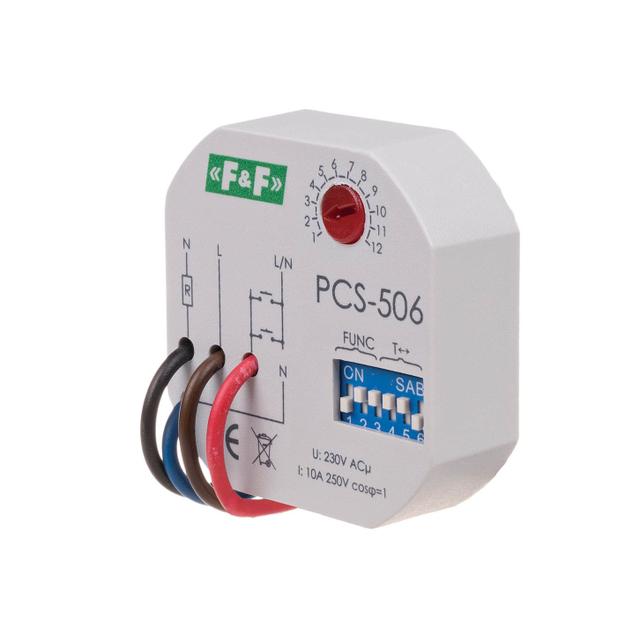 Przekaźnik czasowy 8-funkcyjny styki: 1NO PCS-506 F&F