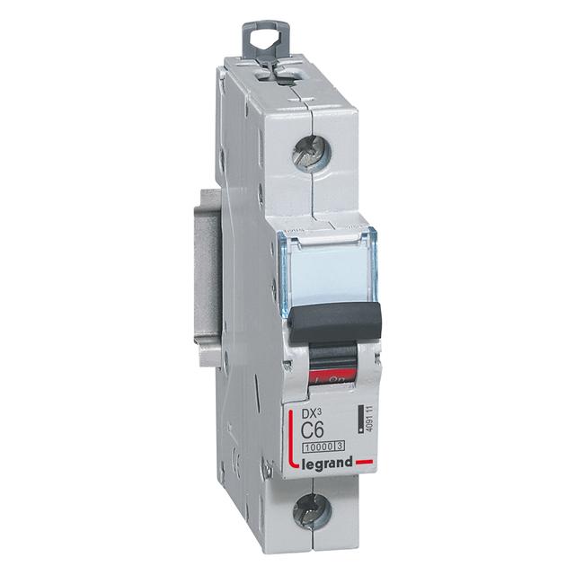Wyłącznik Nadprądowy S 311 1P C6A 10000A DX3 409111 LEGRAND