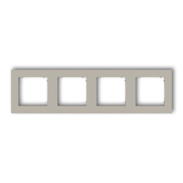 MINI Ramka poczwórna kwadratowa z tworzywa taupe 60MR-4 KARLIK