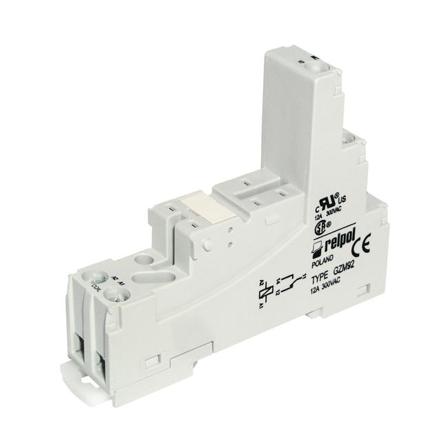 GZM92 Gniazdo wtykowe, do przekaźników RM87N, kolor czarny, szerokość 15,9 mm. 857410 RELPOL