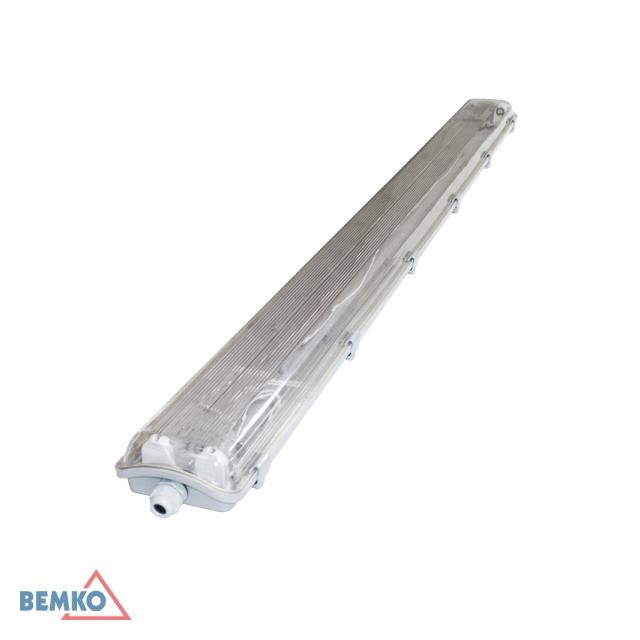 OPRAWA HERMETYCZNA "EMPTY" 120CM 2xT8LED PC, KLOSZ PRYZMATYCZNY