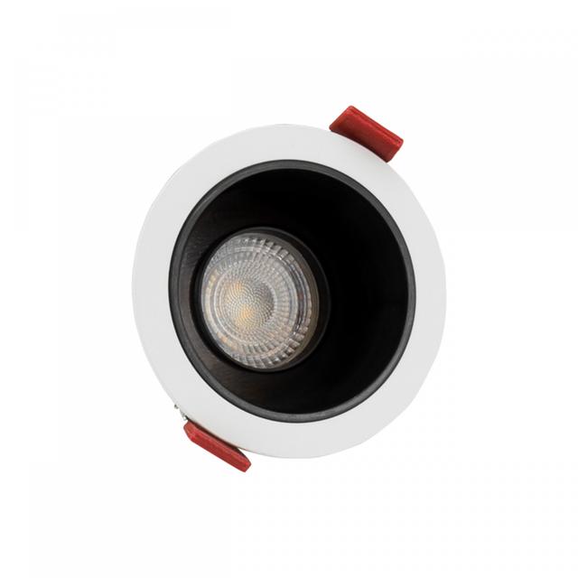 Oprawa oczko FIALE COMFORT GU10 OCZKO GU10 250V IP20 FI85x50mm BIAŁY okrągła środek czarny ruchoma S