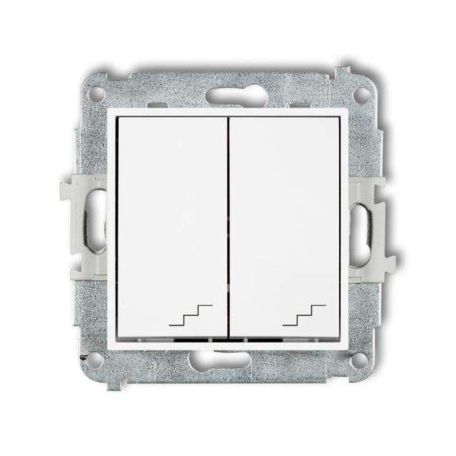 MINI Mechanizm łącznika podwójnego schodowego biały