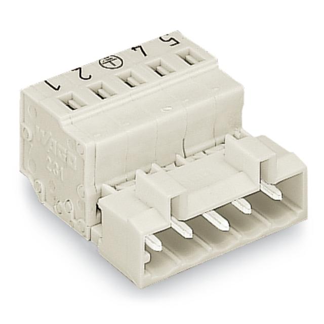 MCS-MIDI Classic wtyk 3-bieg. j-szary raster 5 mm /100szt./ WAGO